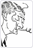 Una caricatura di Pierangelo Baratono realizzata da G. Giglio