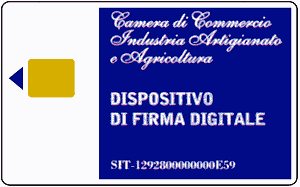 Figura 26 Il dispositivo di firma digitale realizzato dalla Camera di Commercio Industria Artigianato e Agricoltura