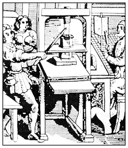 La macchina a stampa di Gutenberg
