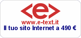 E-text, il tuo sito Internet a 490 euro